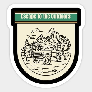 Escape to the Outdoors Sticker